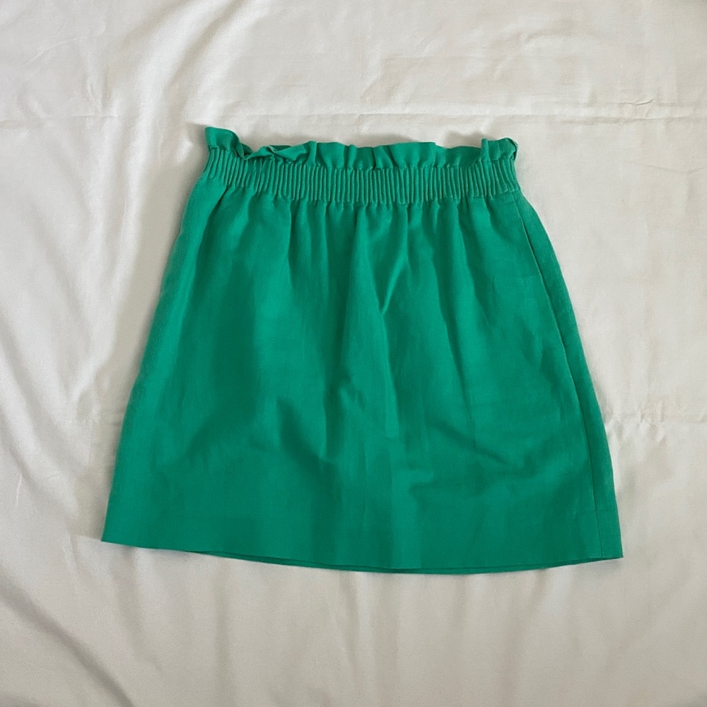 J. Crew Factory Vibrant Green Mini Skirt with pockets